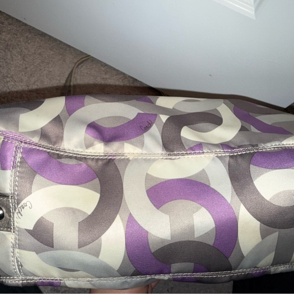 Coach Madison Op Art Sateen Maggie Shoulder Bag - Picture 10 of 13